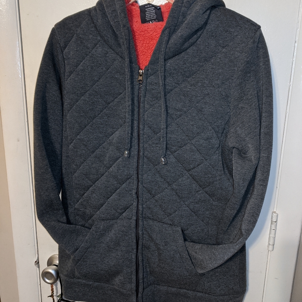 Zip-Up Hooded Sweater Jacket Sz Large